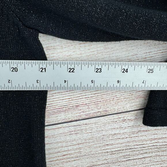 Bob Mackie Wearable Art Embroidered Sparkly Blouse Womens Medium Black White - Picture 9 of 10